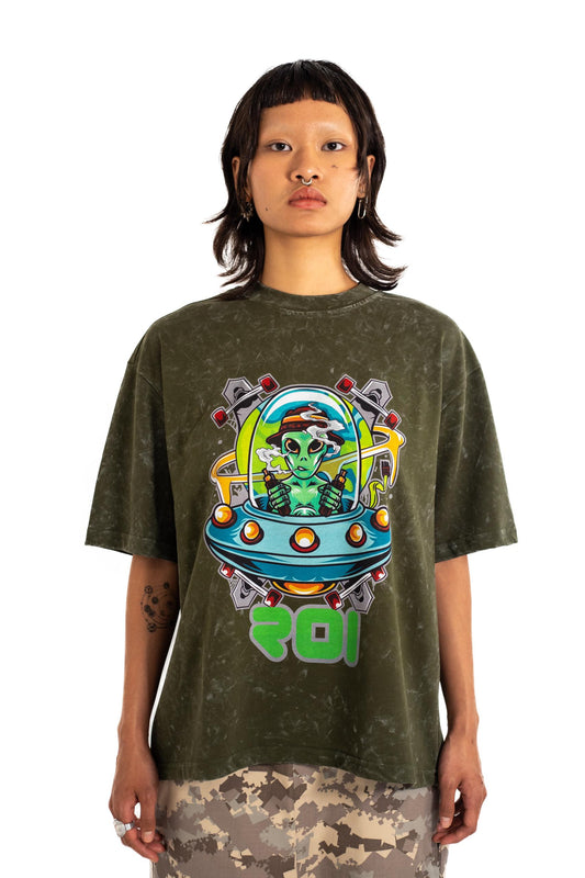 SpaceRocket Green Sleeved