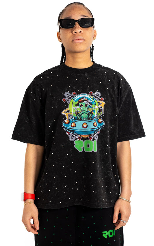 SpaceRocket RhineStone T-Shirt